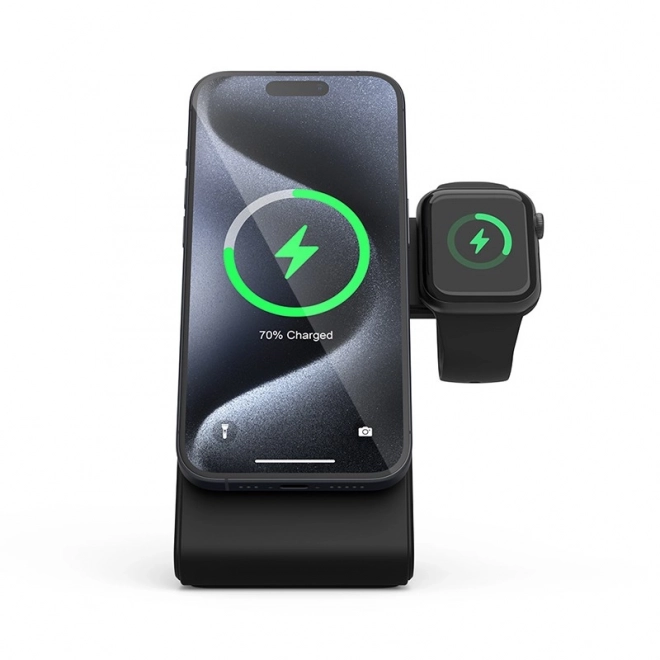 Bezdrôtová nabíjačka 3v1 s MagSafe pre iPhone, Apple Watch a AirPods