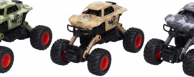 Terénne naťahovacie auto 15 cm s odpružením