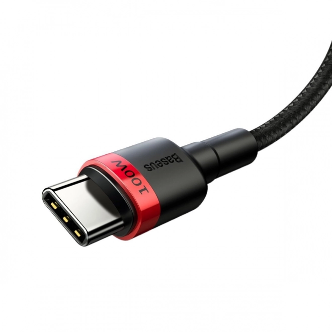 Baseus rýchlonabíjací USB-C kábel 100W červený/čierny