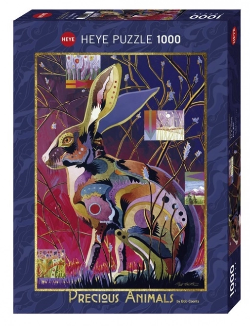 Puzzle 1000 prvkov - Vzácne zvieratá: králik