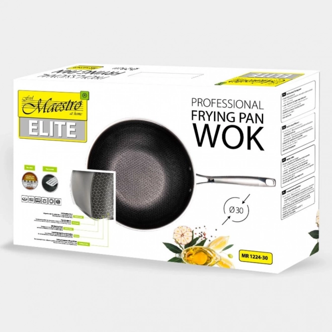 Profesionálna wok panvica Maestro 30 cm