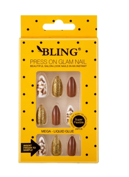 Umelé nechty Tipsy BLING glamour vzor IV