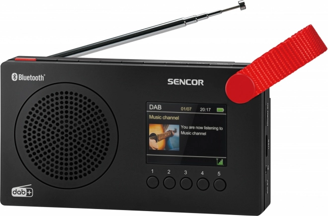 Digitálne rádio s akumulátorom a LCD displejom