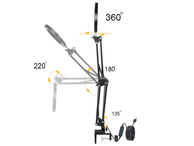 Lampa lupa dermatologická LED so sklom