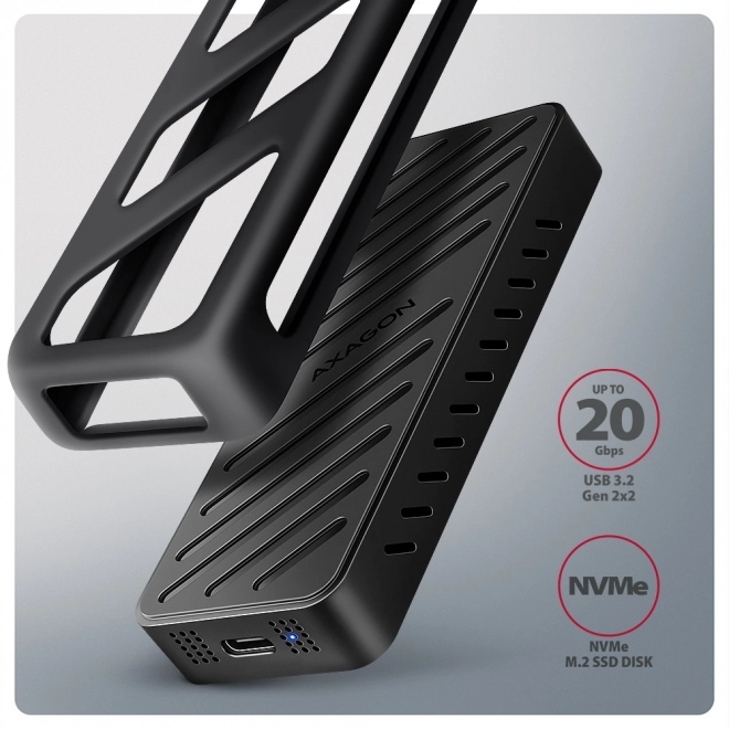 Rýchla vonkajšia hliníková skrinka USB-C 20Gbps pre NVMe SSD disky