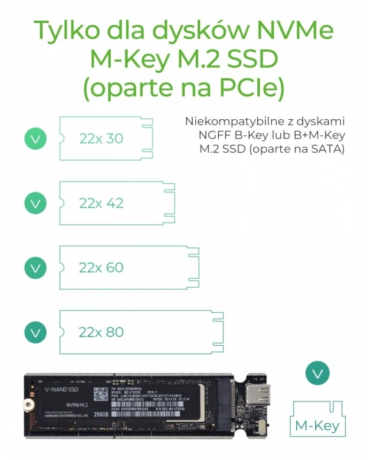 Icy Box externé puzdro pre SSD M.2 NVMe s USB‑C 10 Gb/s