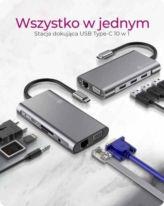 Stolová stanica USB-C s duálnym video výstupom