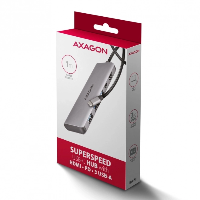USB-C hub AXAGON s 5 portmi