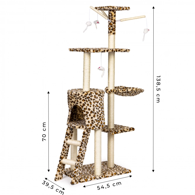 Škrabadlo pre Mačky s Domčekom a Lehátkom 138cm XL