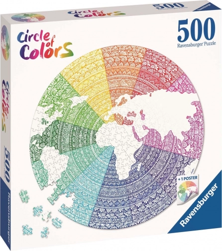 Ravensburger puzzle Mandala kruh farieb 500 dielikov