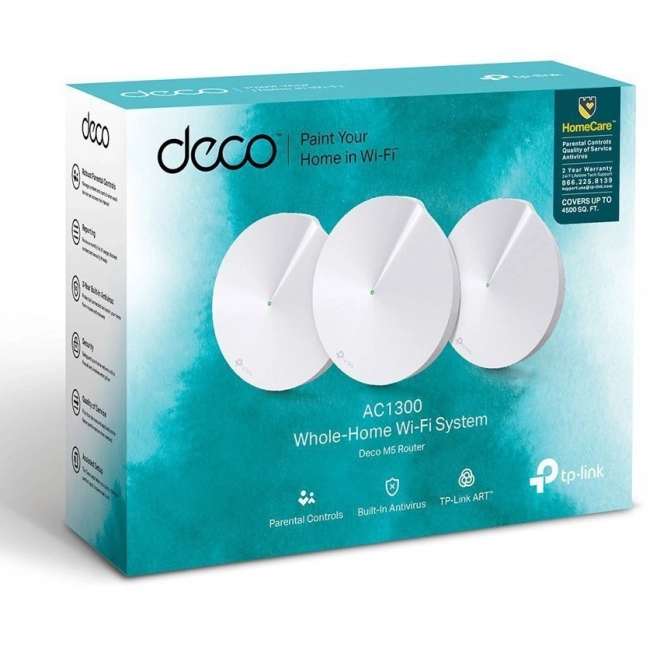 TP-Link Deco M5 mesh Wi‑Fi systém AC1300 (3‑pack)
