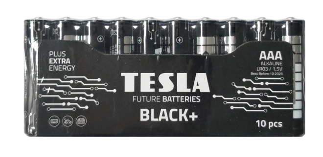 Alkalická batéria Tesla Black+ LR03 AAA 1.5V, 10 ks