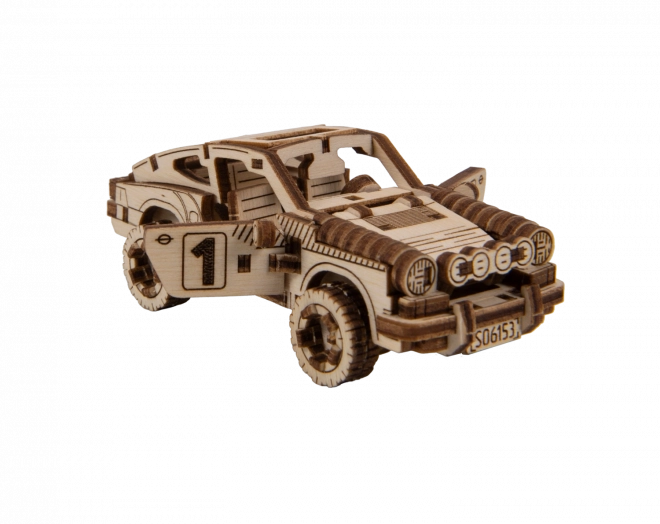 Drevené 3D puzzle - model rally auta