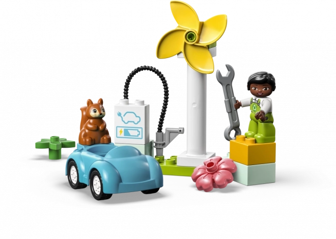 Lego Duplo Veterná turbína a elektromobil