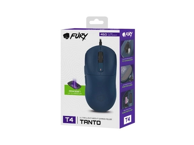 Herná myš Fury Tanto T4 RGB 12000 DPI modrá