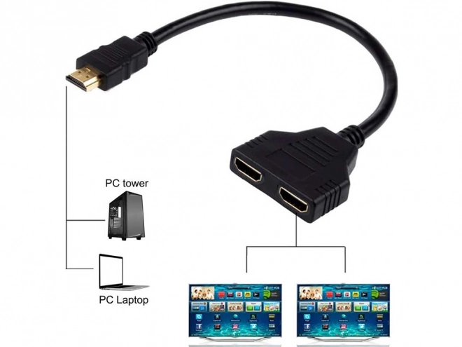 Rozdeľovač HDMI splitter so 2 portmi FHD