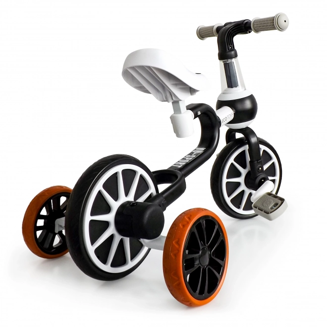 Odrážadlo 4 v 1 s pedálmi a pomocnými kolieskami čierne ECOTOYS