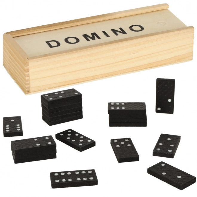 Drevené domino kocky pre rodinnú zábavu s púzdrom