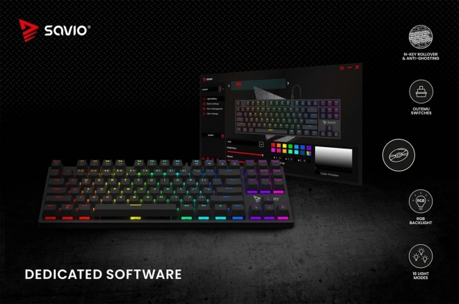 Mechanická klávesnica RGB Tempest X2