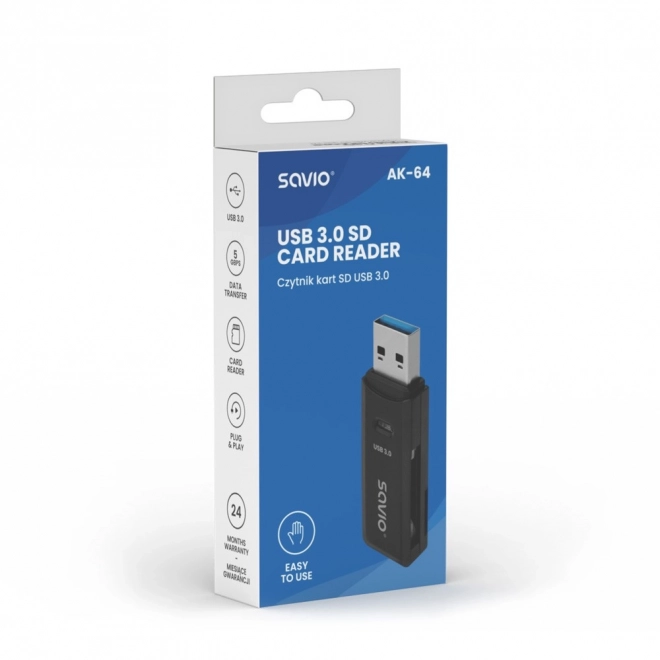 Čítačka kariet SD USB 3.0 SAVIO