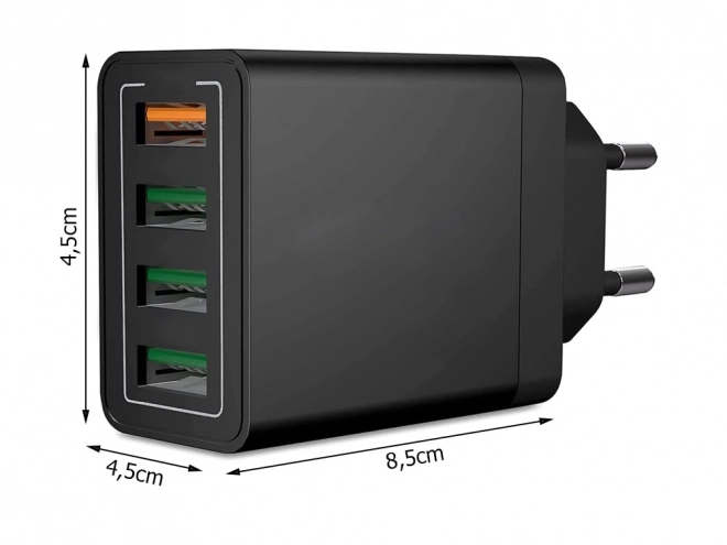 Rýchla sieťová nabíjačka 4xUSB Quick Charge 3.0