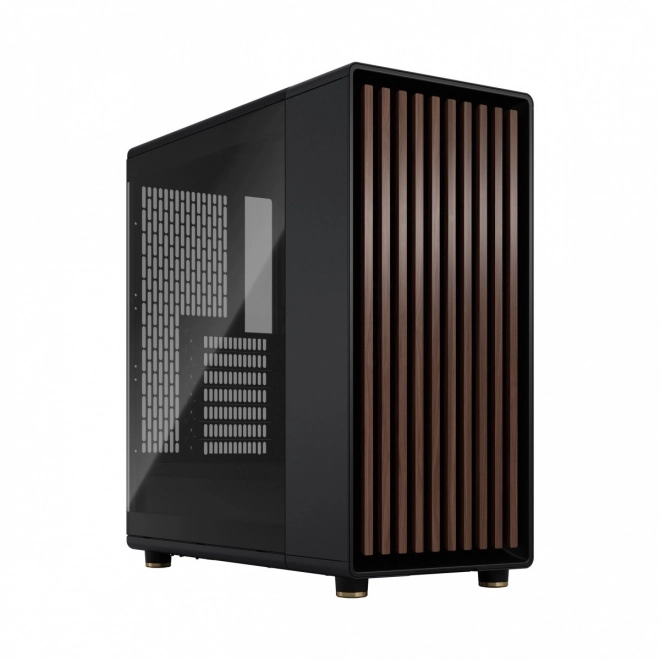 Fractal Design skrinka North čierna s drevenými prvkami