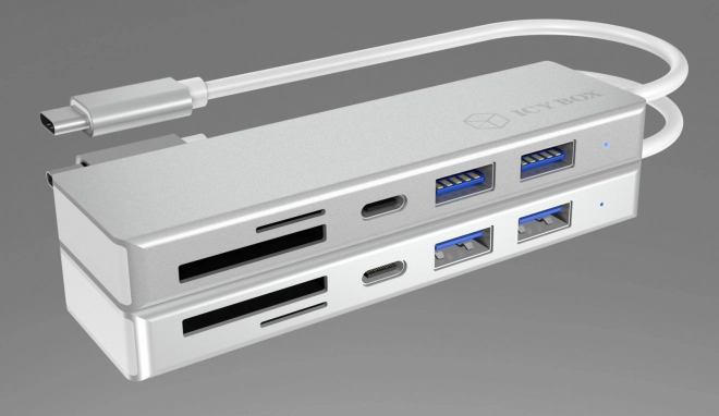 ICY BOX USB‑C hub s 3 portmi USB a čítačkou kariet