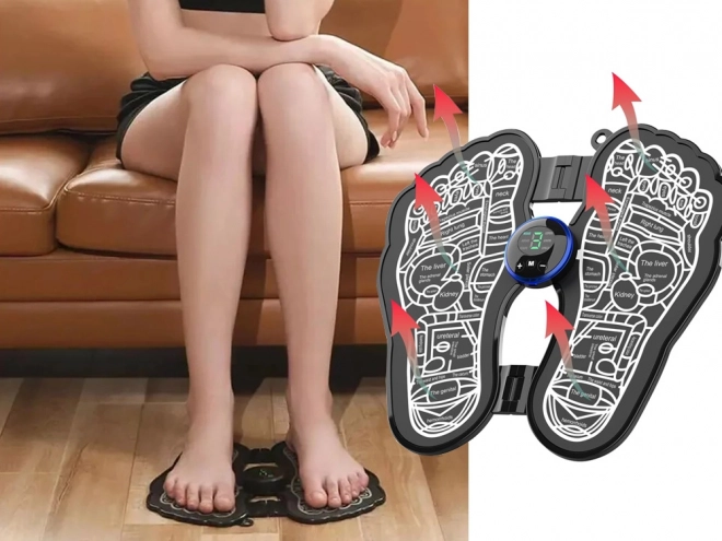 EMS Masážna podložka na nohy pre stimuláciu krvného obehu