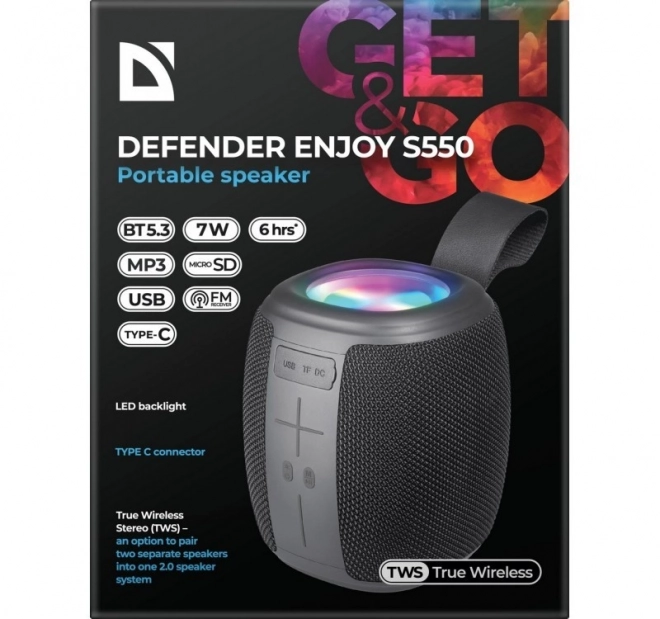 Prenosný Bluetooth reproduktor Enjoy čierny