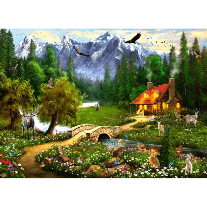 Puzzle Horský Srub 1000 Dielikov