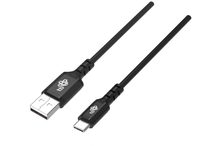 Silikónový USB-USB C kábel čierny Quick Charge 1m