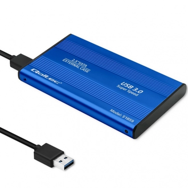 Externé puzdro na HDD/SSD 2.5" SATA3 USB 3.0 Modré