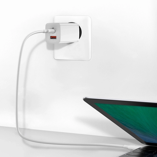 Rýchla cestovná nabíjačka Baseus GaN2 Lite USB C 65W EU (biela)