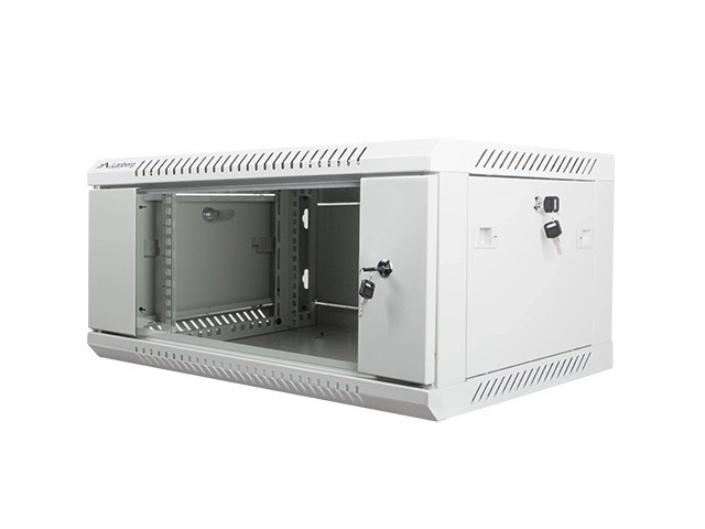 19'' 4U nástenná inštalačná skriňa 600X450mm (sklenené dvere) – Šedá