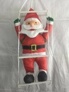 Santa Claus na rebríku - vianočná dekorácia na balkón alebo terasu