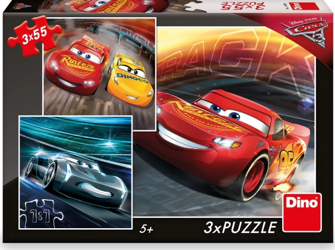 Autos Cars 3: Tréningové Puzzle 3x55 Dielikov