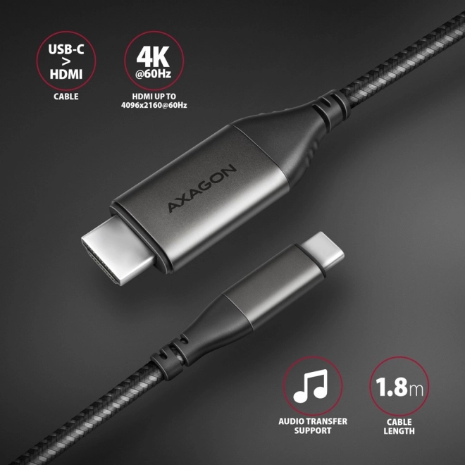 USB-C na HDMI 2.0 4K/60Hz adaptér s 1.8m káblom