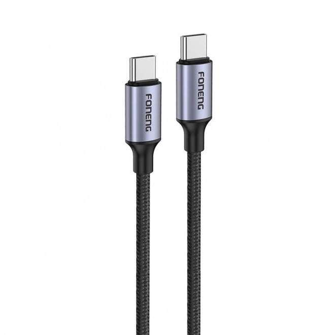 Kábel USB-C na USB-C Foneng 1,2 m 60W Šedý