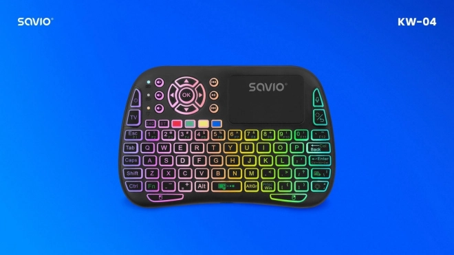 Podsvietená bezdrôtová mini klávesnica RGB Bluetooth 2.4 GHz pre PC a TV