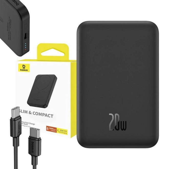 Magnetická mini powerbanka Baseus 5000mAh USB-C 20W