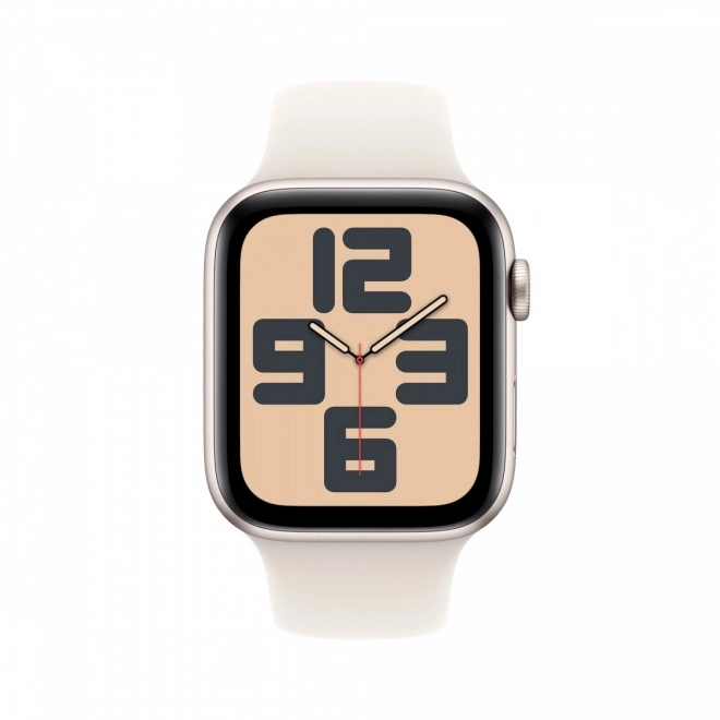 Apple Watch SE GPS 40 mm hliníkové puzdro v farbe mesačného svetla s remienkom Sport v farbe mesačného svetla - veľkosť S/M