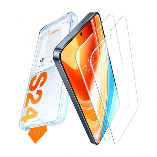 Ochranné sklo Torras Install Master pre Samsung S24 Ultra