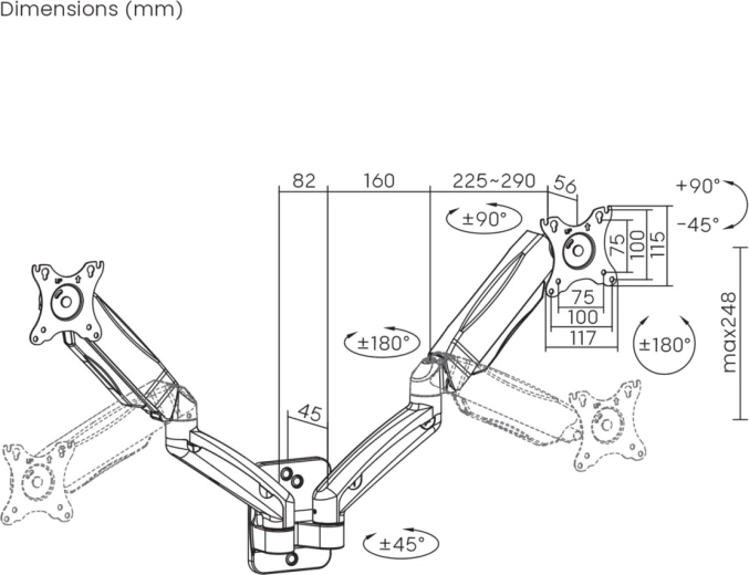 Široký rozsah pohybu a presné polohovanie