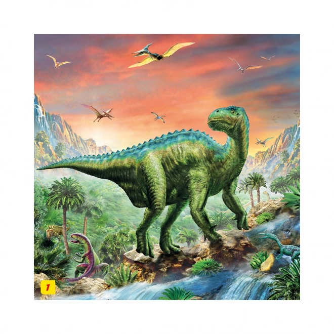 Puzzle s dinosaurem: Parasaurolophus 60 dielikov