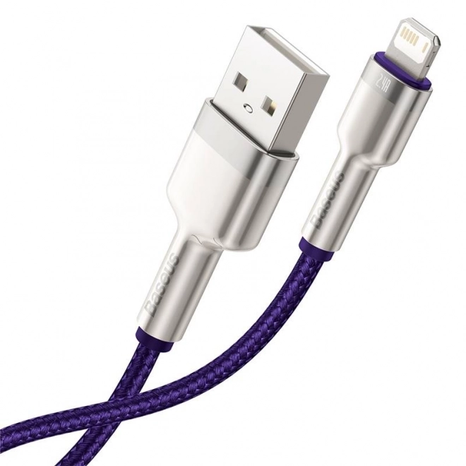 Usb kábel Lightning pred iPhone Fialový