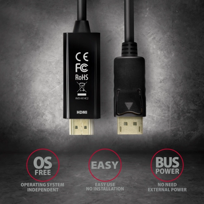 Adaptér DisplayPort na HDMI s podporou 4K