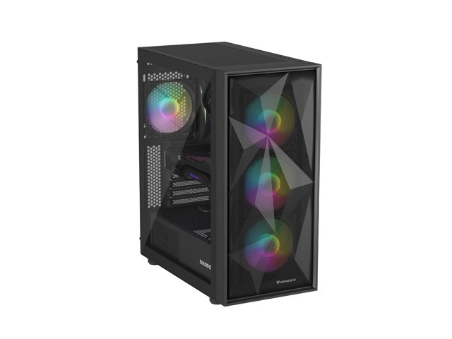 Počítačová skriňa Genesis Diaxid 605 ARGB MIDI Tower USB-C čierna