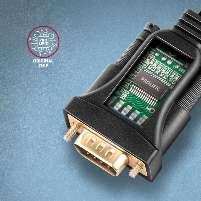 USB 2.0 na RS-232 adaptér 1,5 m kábel s čipom Prolific