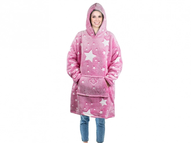 Teplá oversize mikina 2v1 s fleece pre dospelých a deti