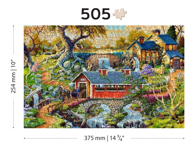 Drevené puzzle vidiecke mosty 2v1